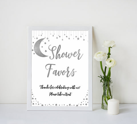 Shower Favors Sign, Little star baby signs, printable baby signs, printable baby decor, twinkle baby shower, star baby decor, fun baby shower ideas, top baby shower themes