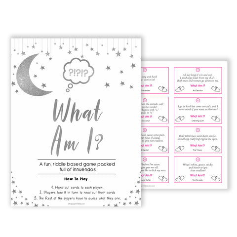 Silver little star, What am I baby games, baby shower games, printable baby games, fun baby games, twinkle little star games, baby games, fun baby shower ideas, baby shower ideas