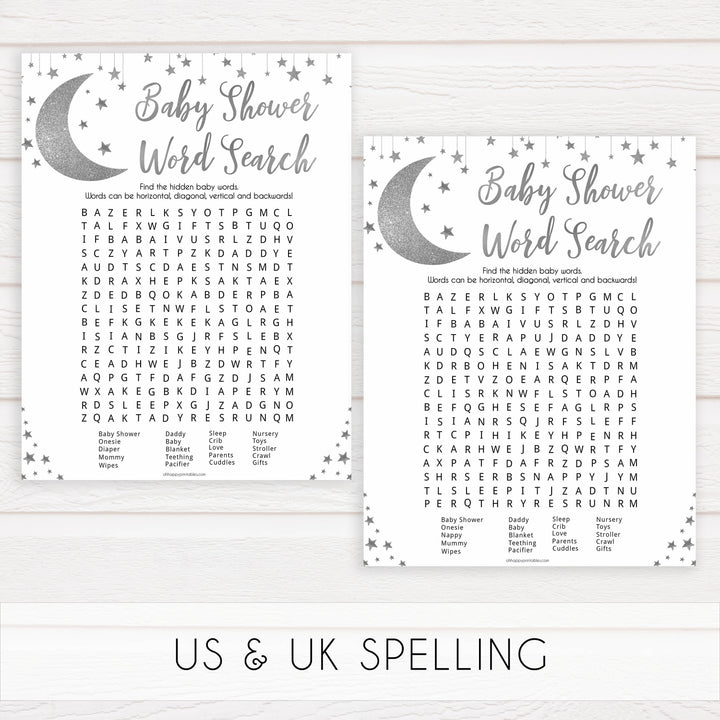 Silver twinkle little star baby word search game, baby word search game, printable baby games, fun baby games, little star baby games, popular baby games