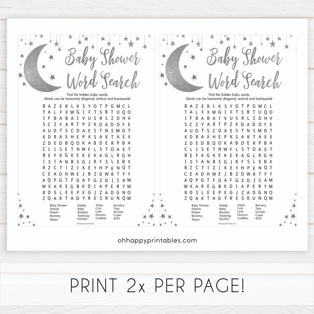 Silver twinkle little star baby word search game, baby word search game, printable baby games, fun baby games, little star baby games, popular baby games