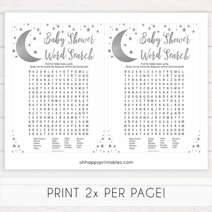 Silver twinkle little star baby word search game, baby word search game, printable baby games, fun baby games, little star baby games, popular baby games