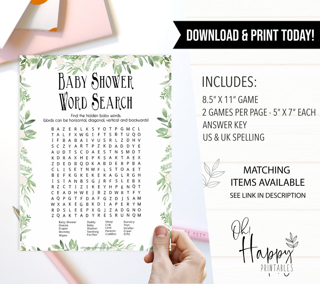 green leaf baby games, word search baby games, fun baby games, printable baby games, popular baby games, top 10 baby games, word search game