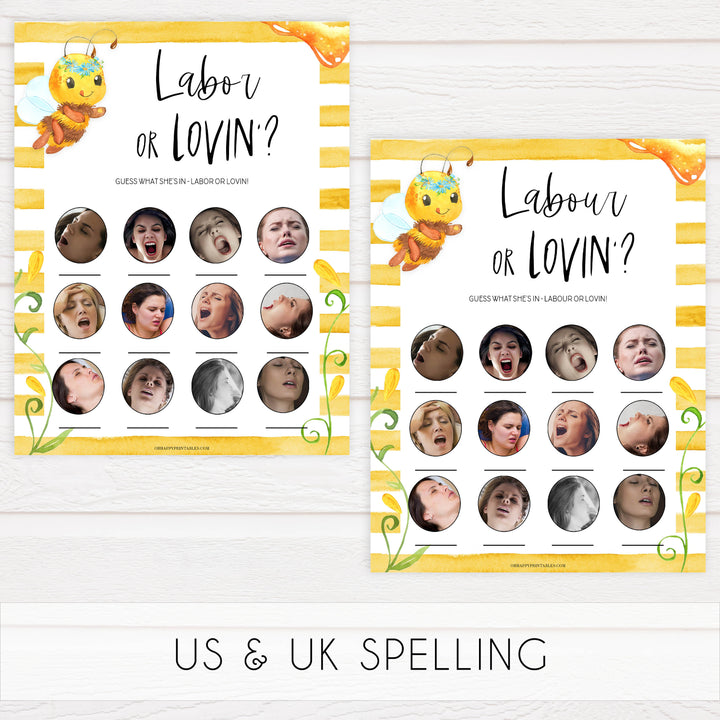 labor or lovin, labor or porn game, Printable baby shower games, mommy bee fun baby games, baby shower games, fun baby shower ideas, top baby shower ideas, mommy to bee baby shower, friends baby shower ideas