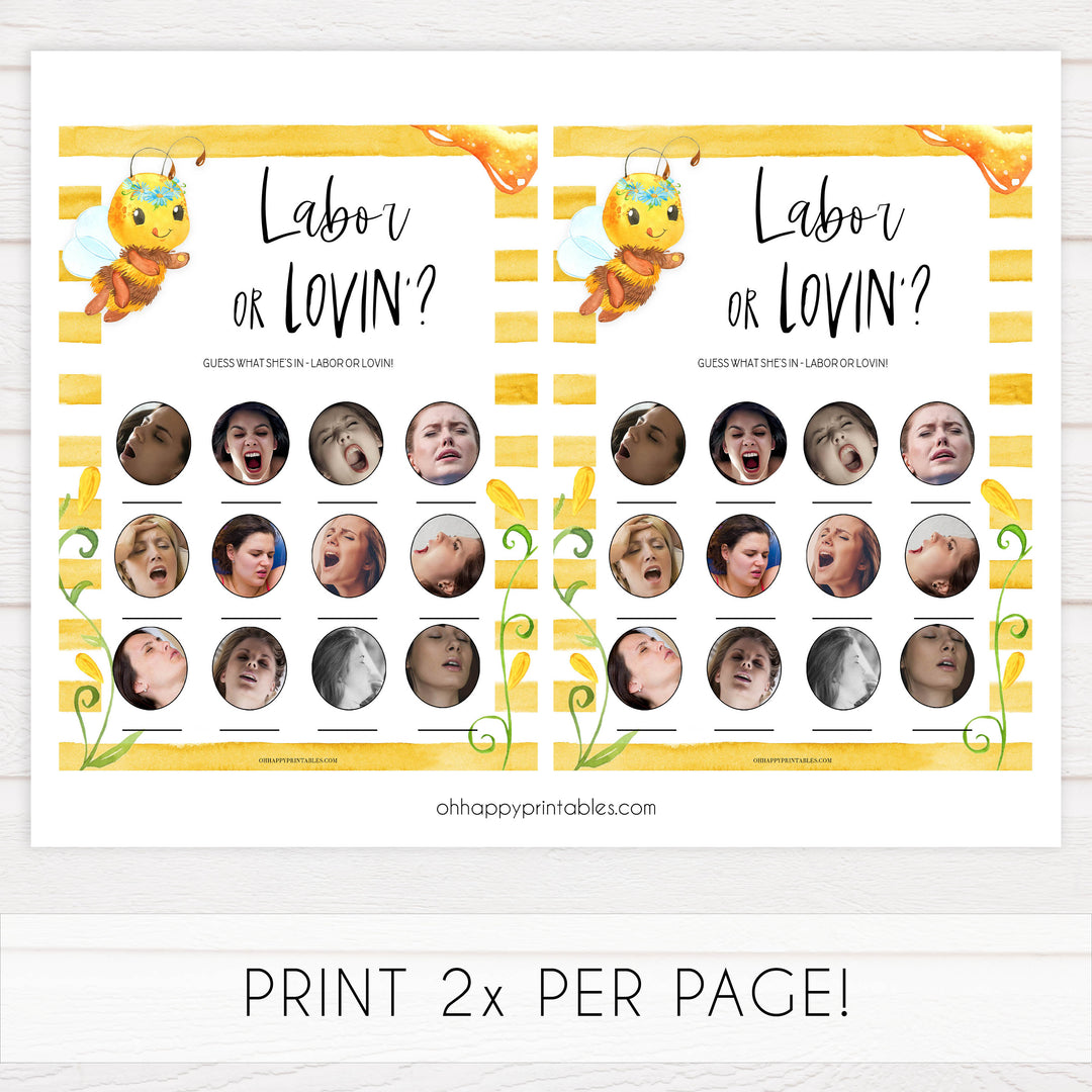 labor or lovin, labor or porn game, Printable baby shower games, mommy bee fun baby games, baby shower games, fun baby shower ideas, top baby shower ideas, mommy to bee baby shower, friends baby shower ideas
