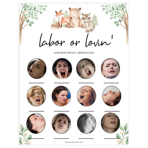 labor or lovin baby game, Printable baby shower games, woodland animals baby games, baby shower games, fun baby shower ideas, top baby shower ideas, woodland baby shower, baby shower games, fun woodland animals baby shower ideas