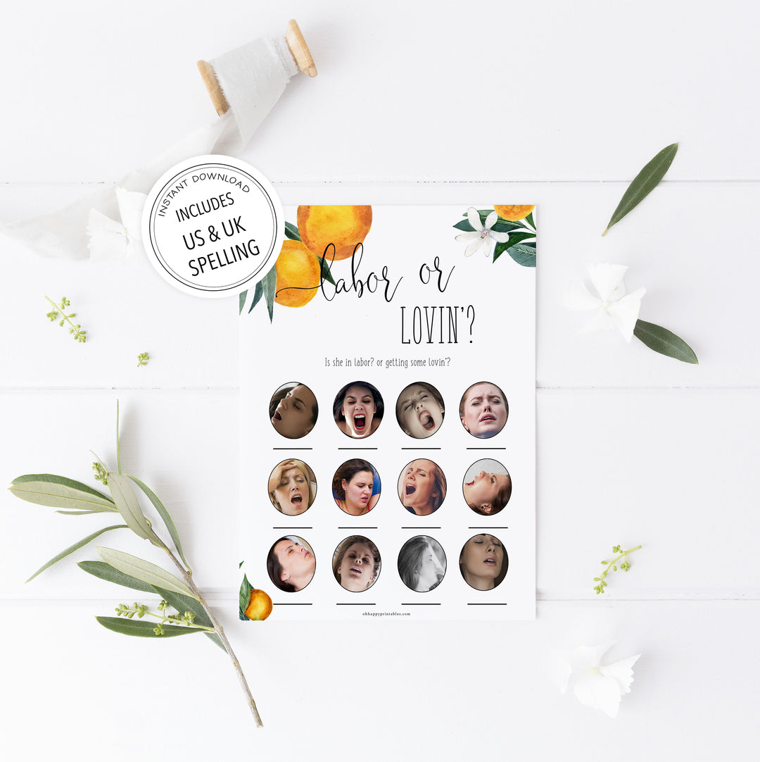 labor or lovin baby shower game, Printable baby shower games, little cutie baby games, baby shower games, fun baby shower ideas, top baby shower ideas, little cutie baby shower, baby shower games, fun little cutie baby shower ideas, citrus baby shower games, citrus baby shower, orange baby shower