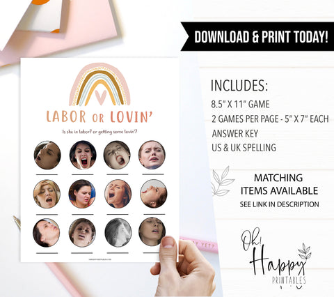 labour or lovin baby shower game, Printable baby shower games, boho rainbow baby games, baby shower games, fun baby shower ideas, top baby shower ideas, boho rainbow baby shower, baby shower games, fun boho rainbow baby shower ideas