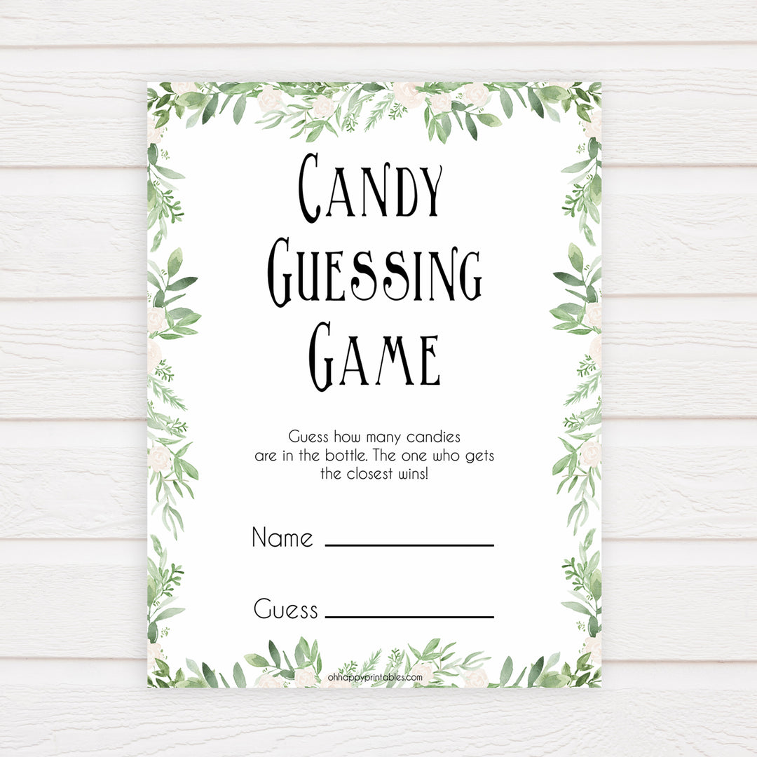 candy guessing game, baby shower games, printable baby shower games, fun baby shower games, popular baby shower games