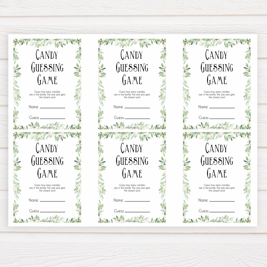 candy guessing game, baby shower games, printable baby shower games, fun baby shower games, popular baby shower games