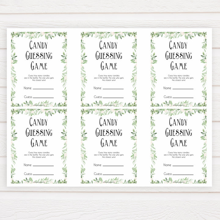 candy guessing game, baby shower games, printable baby shower games, fun baby shower games, popular baby shower games