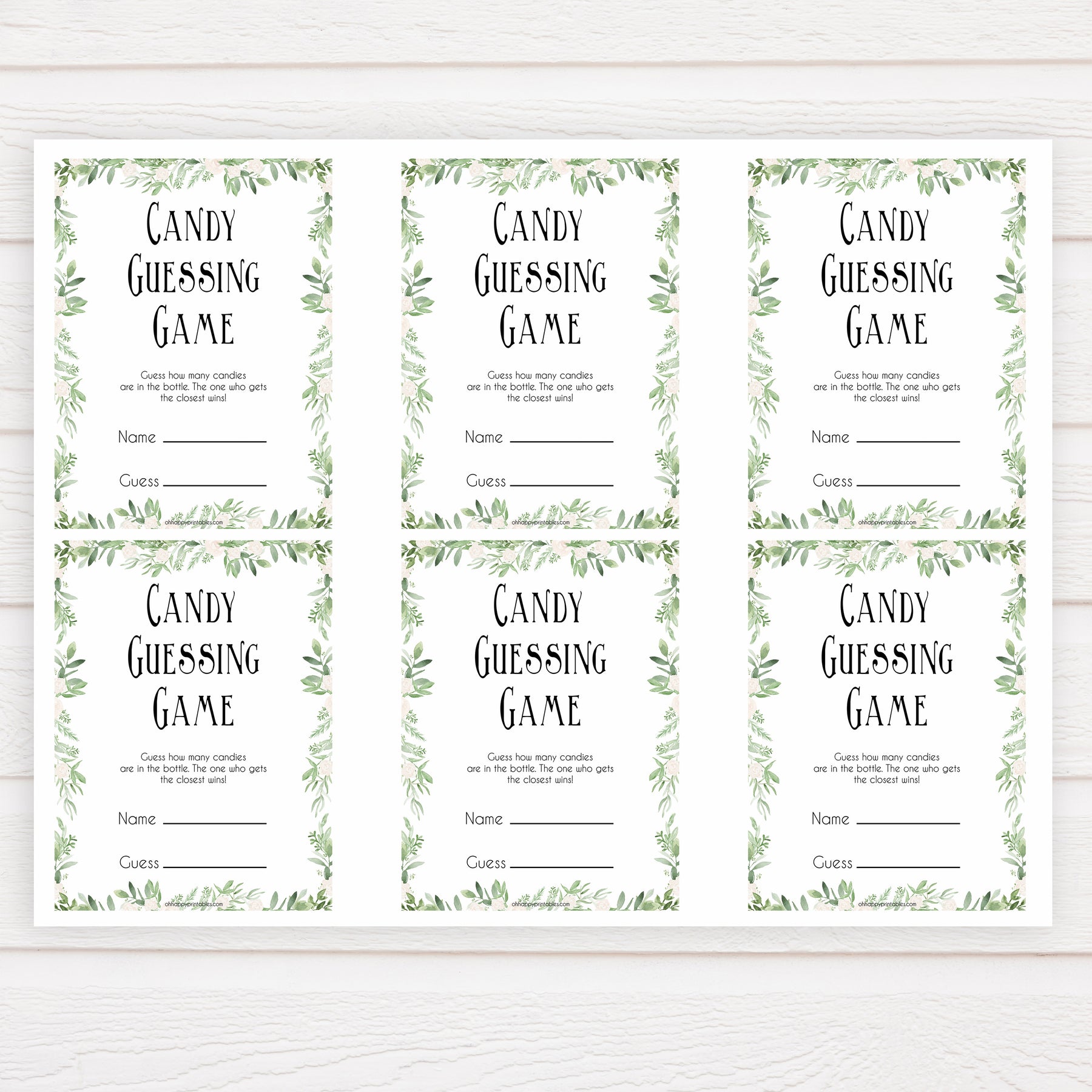 candy-guessing-game-greenery-printable-baby-shower-games-ohhappyprintables for Christmas Candy Guessing Game Free Printable Candy Guessing Game - Greenery Printable Baby Shower Games – OhHappyPrintables for Christmas Candy Guessing Game Free Printable