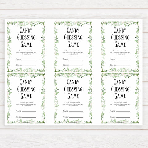 candy guessing game, baby shower games, printable baby shower games, fun baby shower games, popular baby shower games