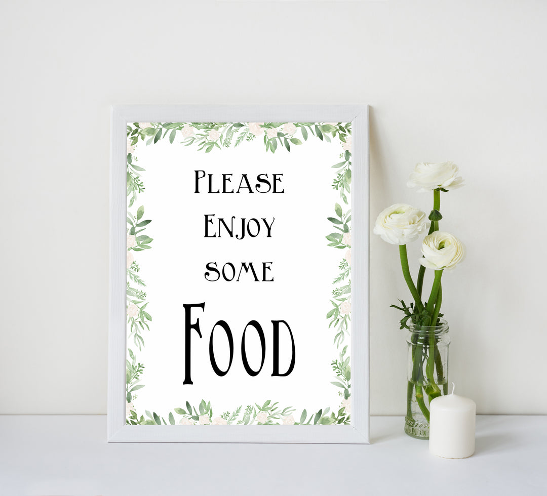 Food baby table signs, Printable baby table signs, baby shower table signs, botanical baby table signs, baby shower decor, fun baby decor, printable baby decor