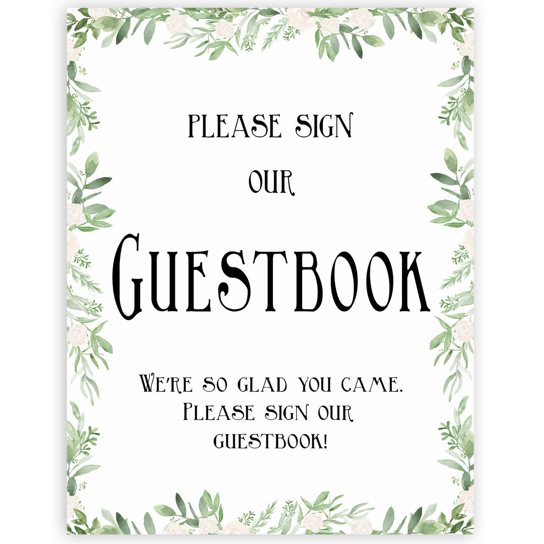 guestbook baby table sign, Printable baby table signs, baby shower table signs, botanical baby table signs, baby shower decor, fun baby decor, printable baby decor