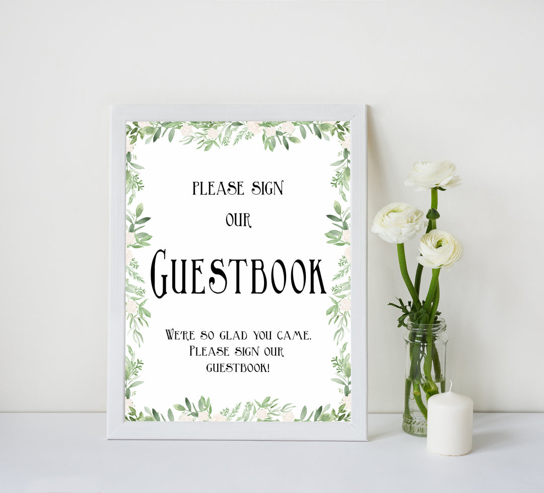 guestbook baby table sign, Printable baby table signs, baby shower table signs, botanical baby table signs, baby shower decor, fun baby decor, printable baby decor