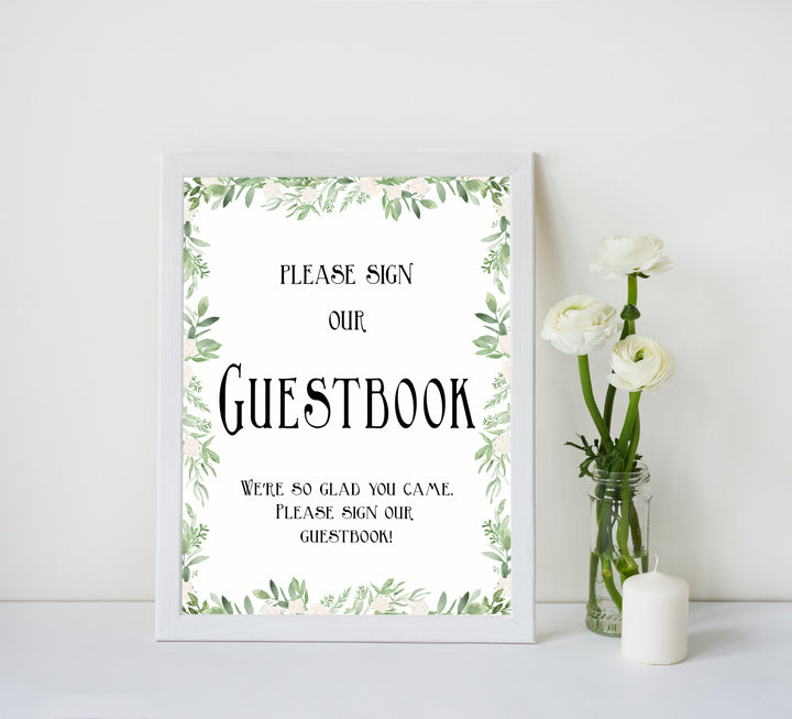guestbook baby table sign, Printable baby table signs, baby shower table signs, botanical baby table signs, baby shower decor, fun baby decor, printable baby decor