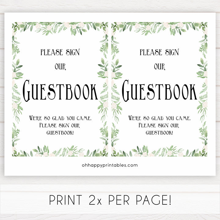 guestbook baby table sign, Printable baby table signs, baby shower table signs, botanical baby table signs, baby shower decor, fun baby decor, printable baby decor