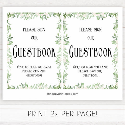 guestbook baby table sign, Printable baby table signs, baby shower table signs, botanical baby table signs, baby shower decor, fun baby decor, printable baby decor