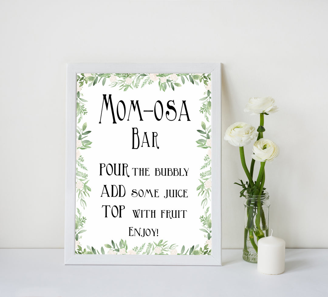 momosa baby shower table signs, Printable baby table signs, baby shower table signs, botanical baby table signs, baby shower decor, fun baby decor, printable baby decor