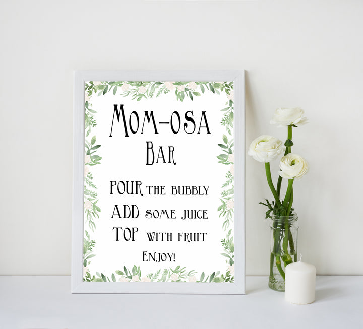 momosa baby shower table signs, Printable baby table signs, baby shower table signs, botanical baby table signs, baby shower decor, fun baby decor, printable baby decor