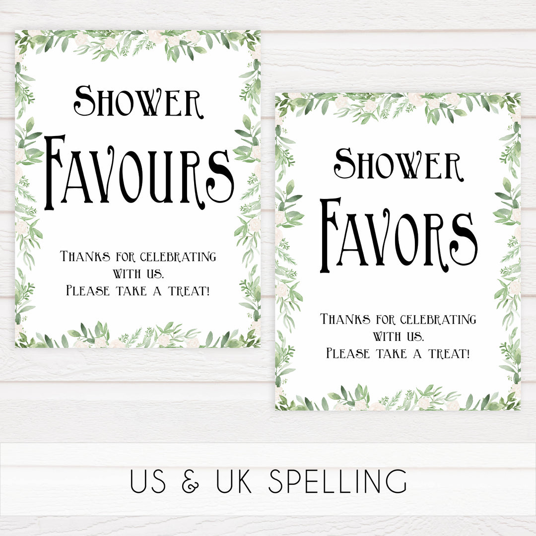 baby shower favors table sign,Printable baby table signs, baby shower table signs, botanical baby table signs, baby shower decor, fun baby decor, printable baby decor