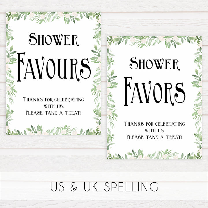 baby shower favors table sign,Printable baby table signs, baby shower table signs, botanical baby table signs, baby shower decor, fun baby decor, printable baby decor
