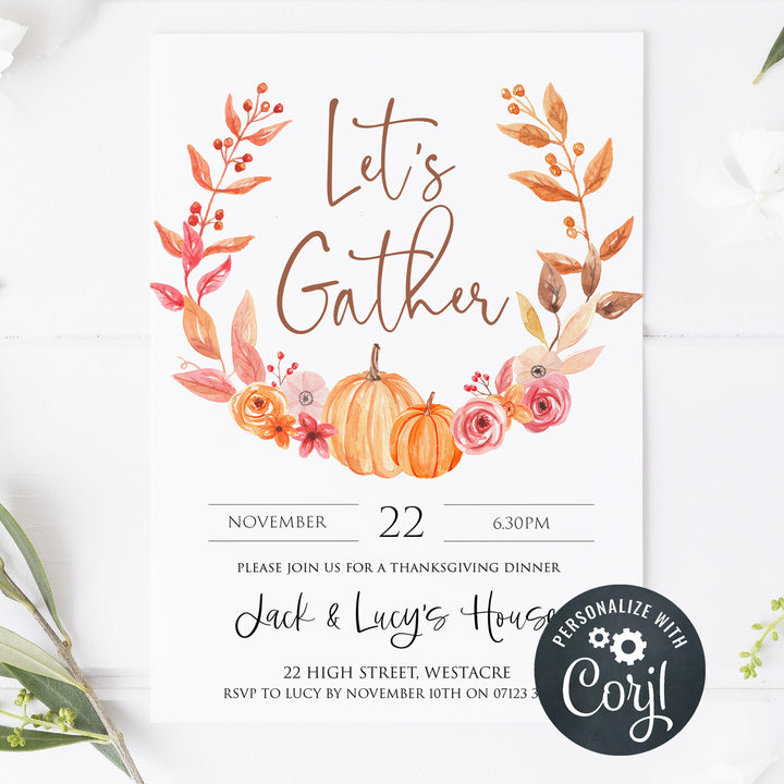 editable thanksgiving invitations, printable thanksgiving invitations, thanksgiving invites, friendsgiving invitations, thanksgiving feast