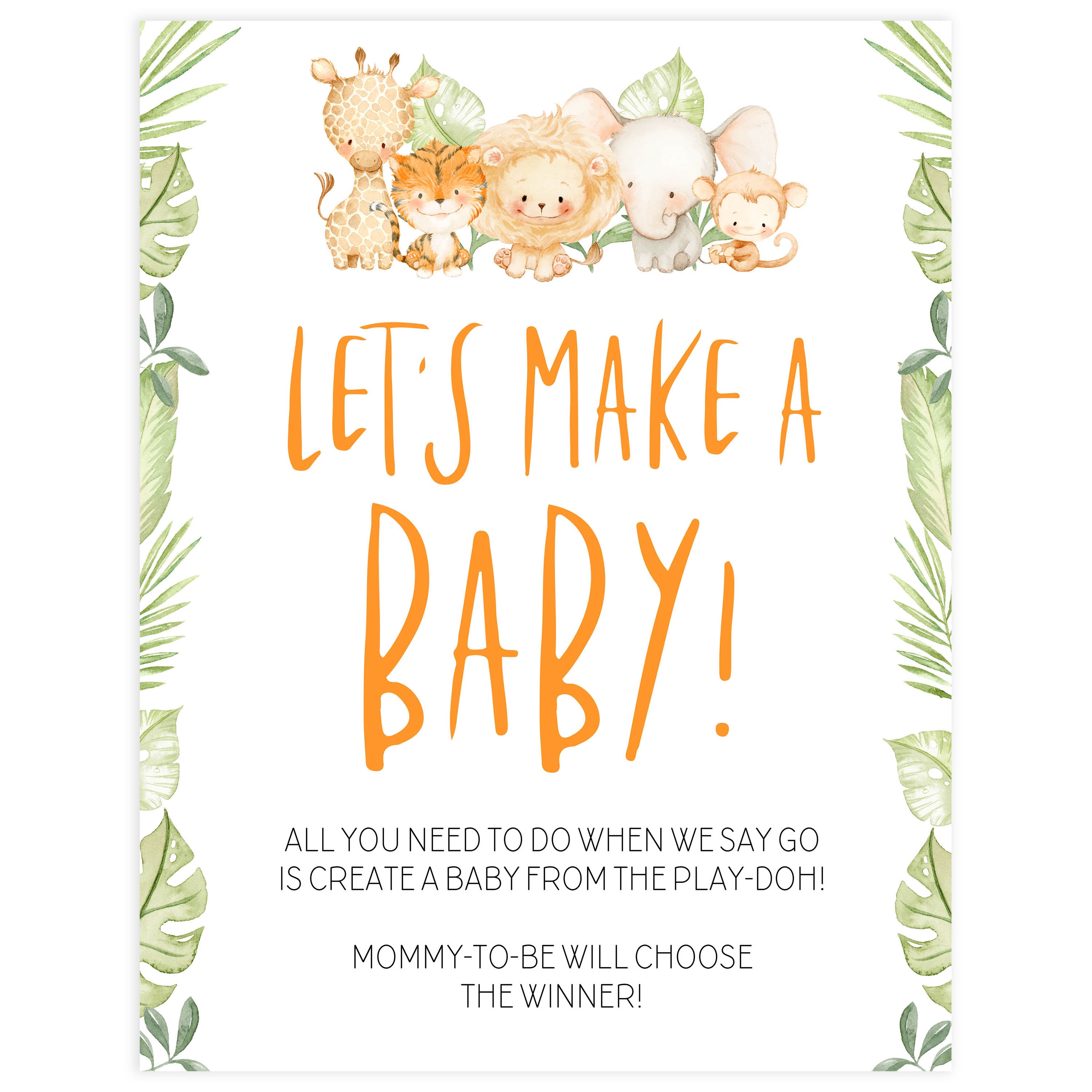 lets make a baby game, Printable baby shower games, safari animals baby games, baby shower games, fun baby shower ideas, top baby shower ideas, safari animals baby shower, baby shower games, fun baby shower ideas