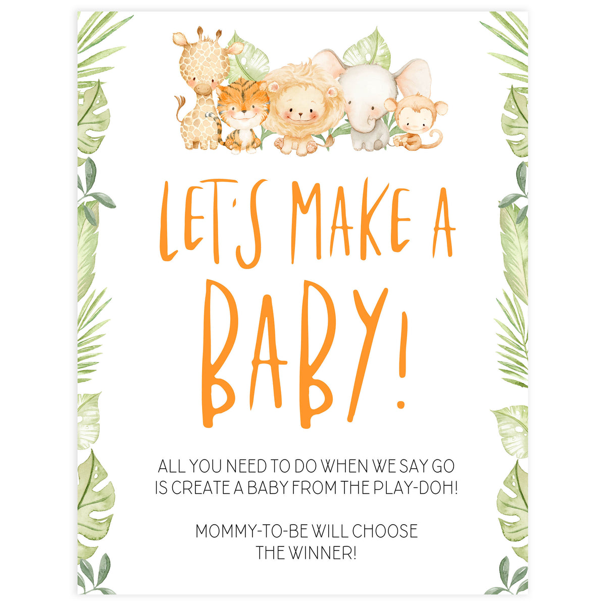 lets make a baby game, Printable baby shower games, safari animals baby games, baby shower games, fun baby shower ideas, top baby shower ideas, safari animals baby shower, baby shower games, fun baby shower ideas