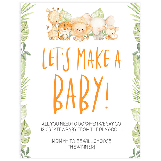 lets make a baby game, Printable baby shower games, safari animals baby games, baby shower games, fun baby shower ideas, top baby shower ideas, safari animals baby shower, baby shower games, fun baby shower ideas