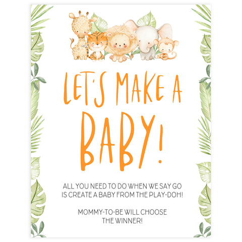 lets make a baby game, Printable baby shower games, safari animals baby games, baby shower games, fun baby shower ideas, top baby shower ideas, safari animals baby shower, baby shower games, fun baby shower ideas