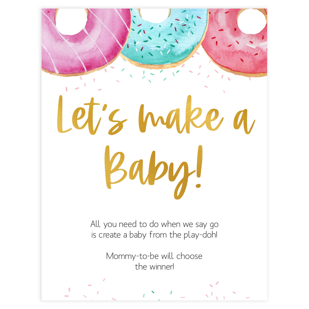 lets make a baby game, Printable baby shower games, donut baby games, baby shower games, fun baby shower ideas, top baby shower ideas, donut sprinkles baby shower, baby shower games, fun donut baby shower ideas