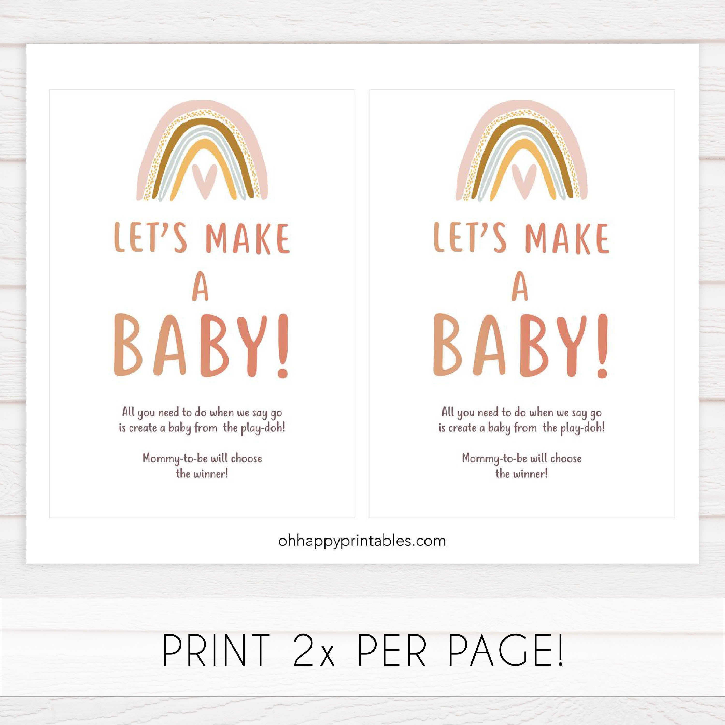 lets make a baby game, Printable baby shower games, boho rainbow baby games, baby shower games, fun baby shower ideas, top baby shower ideas, boho rainbow baby shower, baby shower games, fun boho rainbow baby shower ideas