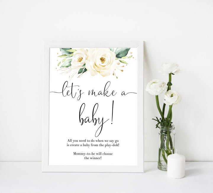 lets make a baby game, Printable baby shower games, shite floral baby games, baby shower games, fun baby shower ideas, top baby shower ideas, floral baby shower, baby shower games, fun floral baby shower ideas