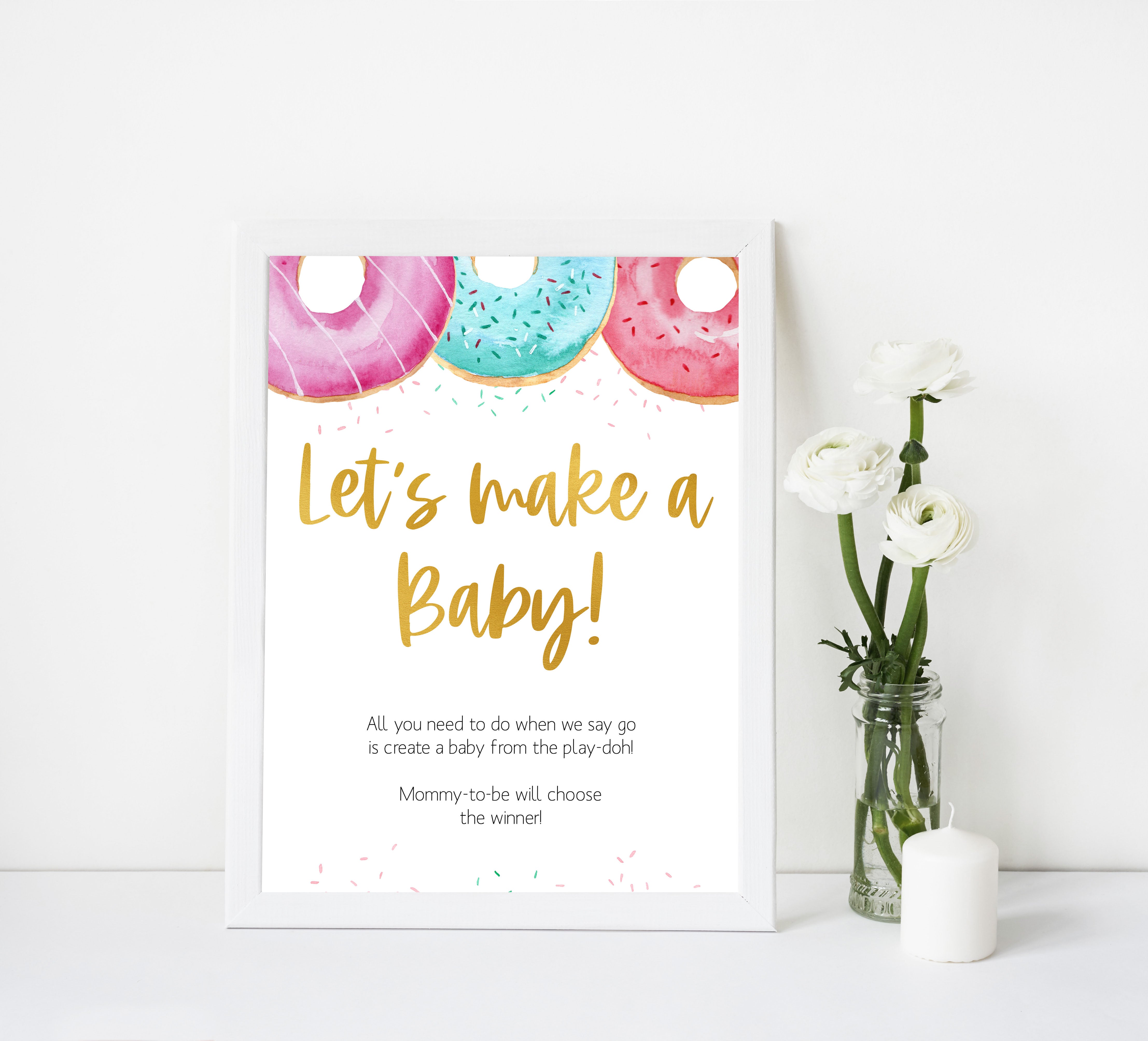 lets make a baby game, Printable baby shower games, donut baby games, baby shower games, fun baby shower ideas, top baby shower ideas, donut sprinkles baby shower, baby shower games, fun donut baby shower ideas