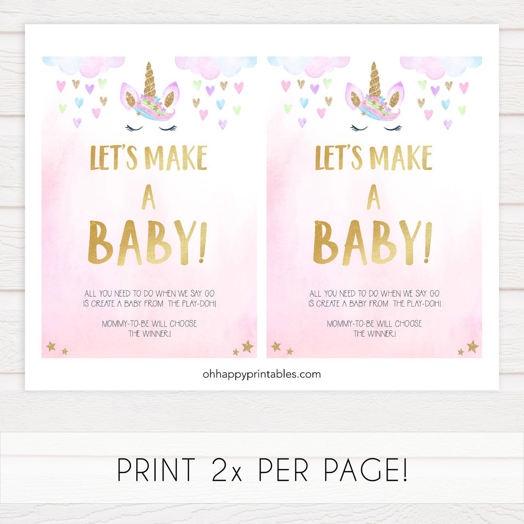 lets make a baby game, Printable baby shower games, unicorn baby games, baby shower games, fun baby shower ideas, top baby shower ideas, unicorn baby shower, baby shower games, fun unicorn baby shower ideas