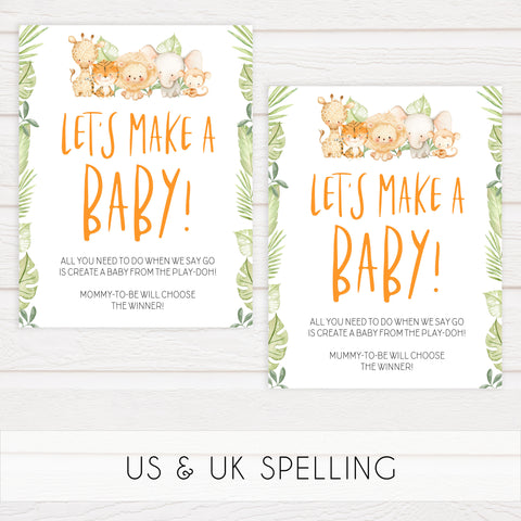 lets make a baby game, Printable baby shower games, safari animals baby games, baby shower games, fun baby shower ideas, top baby shower ideas, safari animals baby shower, baby shower games, fun baby shower ideas