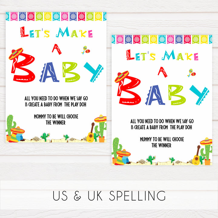 lets make a baby game, Printable baby shower games, Mexican fiesta fun baby games, baby shower games, fun baby shower ideas, top baby shower ideas, fiesta shower baby shower, fiesta baby shower ideas