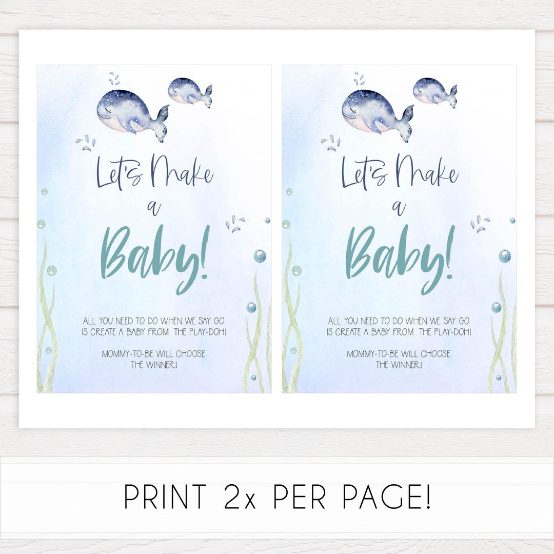 lets make a baby game, Printable baby shower games, whale baby games, baby shower games, fun baby shower ideas, top baby shower ideas, whale baby shower, baby shower games, fun whale baby shower ideas