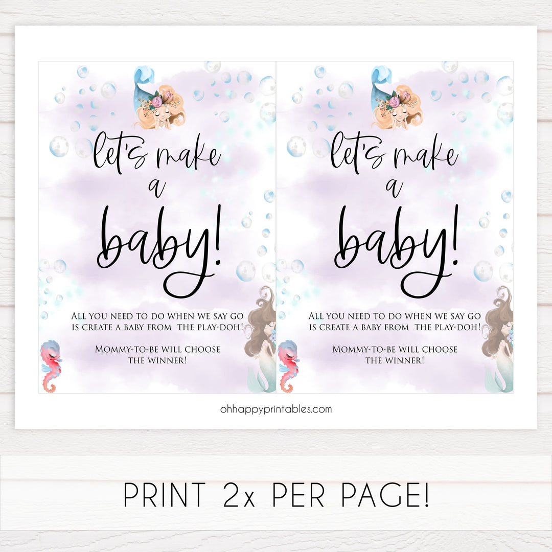 lets make a baby game, Printable baby shower games, little mermaid baby games, baby shower games, fun baby shower ideas, top baby shower ideas, little mermaid baby shower, baby shower games, pink hearts baby shower ideas