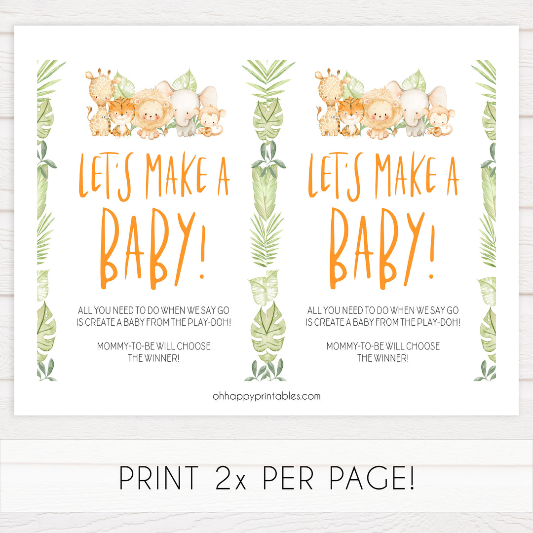 lets make a baby game, Printable baby shower games, safari animals baby games, baby shower games, fun baby shower ideas, top baby shower ideas, safari animals baby shower, baby shower games, fun baby shower ideas