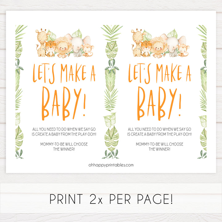 lets make a baby game, Printable baby shower games, safari animals baby games, baby shower games, fun baby shower ideas, top baby shower ideas, safari animals baby shower, baby shower games, fun baby shower ideas