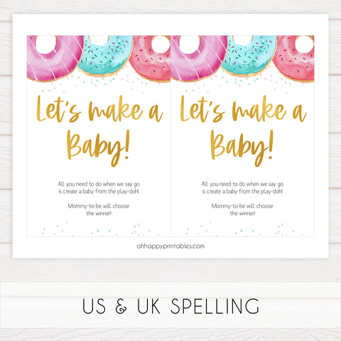 lets make a baby game, Printable baby shower games, donut baby games, baby shower games, fun baby shower ideas, top baby shower ideas, donut sprinkles baby shower, baby shower games, fun donut baby shower ideas