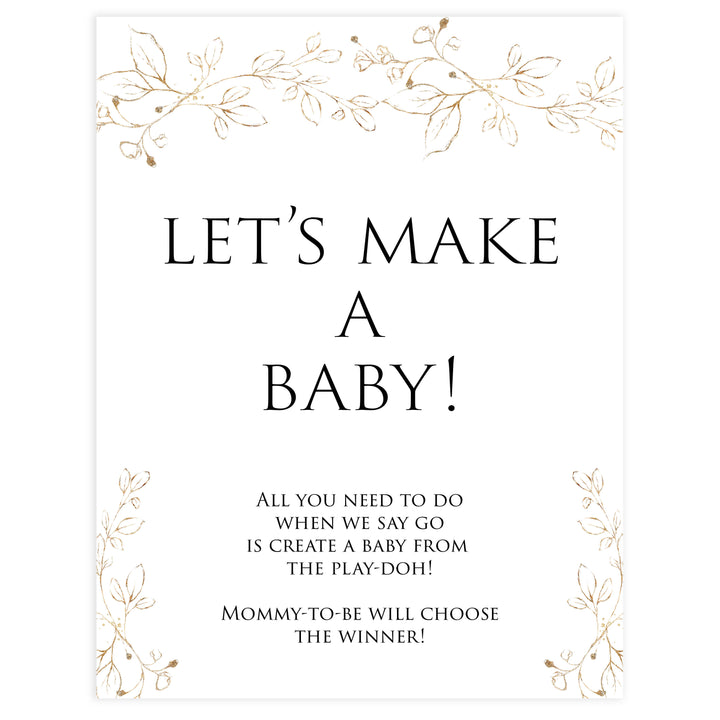 lets make a baby game, Printable baby shower games, gold leaf baby games, baby shower games, fun baby shower ideas, top baby shower ideas, gold leaf baby shower, baby shower games, fun gold leaf baby shower ideas