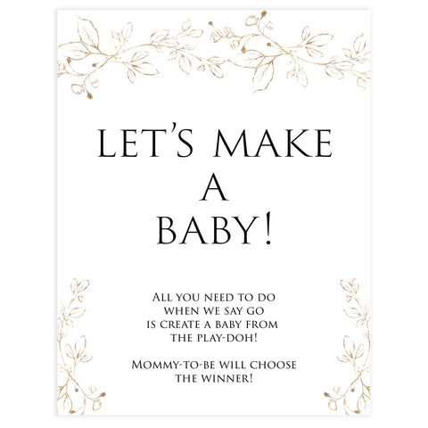 lets make a baby game, Printable baby shower games, gold leaf baby games, baby shower games, fun baby shower ideas, top baby shower ideas, gold leaf baby shower, baby shower games, fun gold leaf baby shower ideas