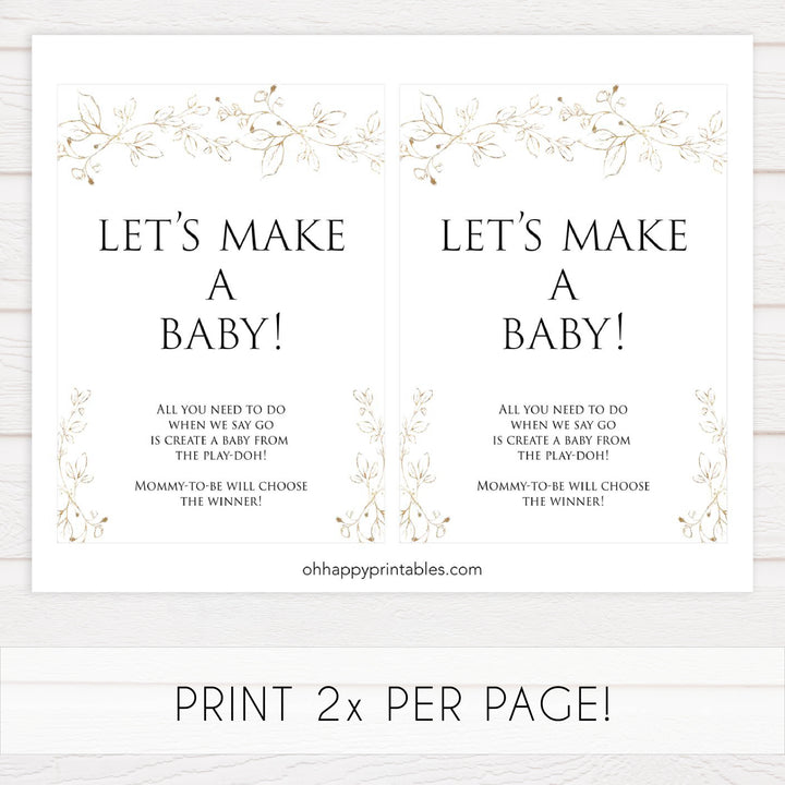 lets make a baby game, Printable baby shower games, gold leaf baby games, baby shower games, fun baby shower ideas, top baby shower ideas, gold leaf baby shower, baby shower games, fun gold leaf baby shower ideas