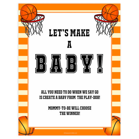 lets make a baby game, play-doh baby game, Printable baby shower games, basketball fun baby games, baby shower games, fun baby shower ideas, top baby shower ideas, basketball baby shower, basketball baby shower ideas