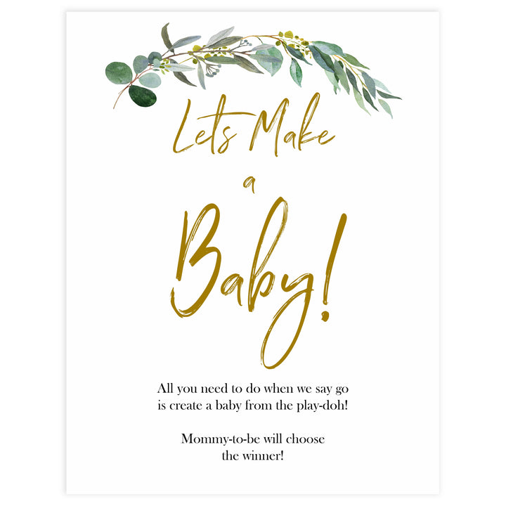 Eucalyptus baby games, lets make a baby, printable baby shower games, fun baby games, top baby games, best baby games, baby shower games