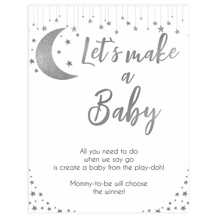 Lets make a baby game, Little star baby shower games, printable baby shower games, twinkle star baby shower, fun baby games, top baby shower ideas