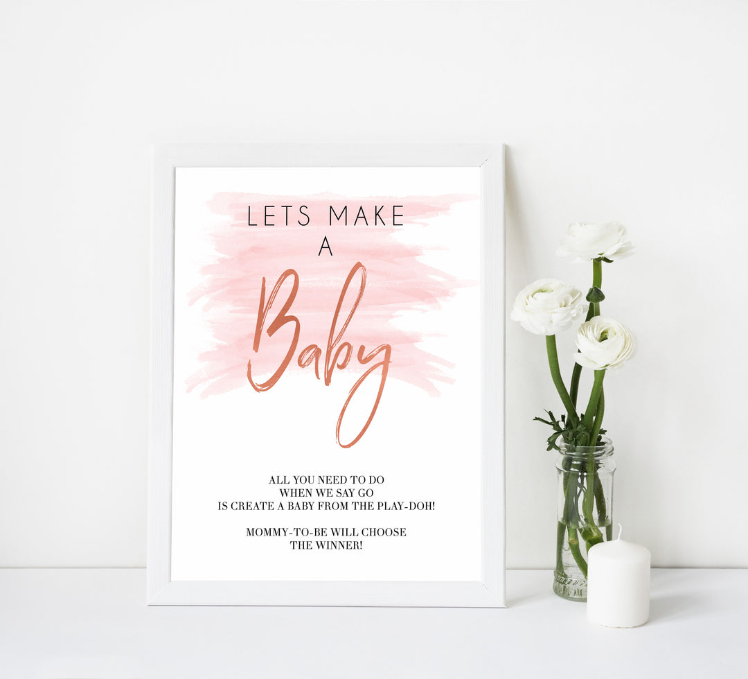 Pink swash baby games, lets make a baby, printable baby games, fun baby games, pink baby shower, top baby games, fun baby games, its a girl baby game